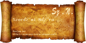 Szerémi Nóra névjegykártya